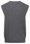 Fynch-Hatton Uni Color V-Neck Superfine 3-Ply Cotton Slip-Over Steel