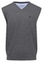 Fynch-Hatton Uni Color V-Neck Superfine 3-Ply Cotton Slip-Over Steel