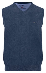 Fynch-Hatton Uni Color V-Neck Superfine Cotton Spencer Night