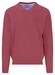 Fynch-Hatton Uni Color V-Neck Superfine Cotton Trui Berry