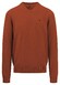Fynch-Hatton Uni Color V-Neck Superfine Cotton Trui Roest