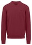 Fynch-Hatton Uni Color V-Neck Superfine Cotton Trui Ruby Red