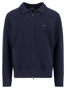 Fynch-Hatton Uni Color Warm Boiled Wool Vest Navy