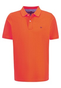 Fynch-Hatton Uni Cotton Polo Soft Supima Cotton Piqué Tangerine