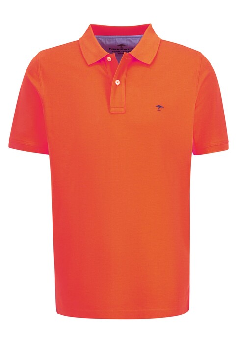 Fynch-Hatton Uni Cotton Polo Soft Supima Cotton Piqué Tangerine