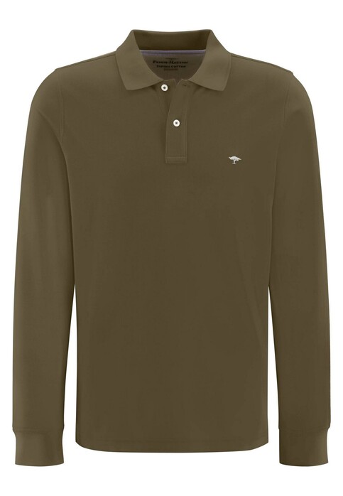 Fynch-Hatton Uni Polo Longsleeve Deep Forest
