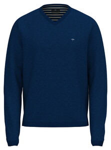 Fynch-Hatton V-Neck Air Cotton Trui Midnight