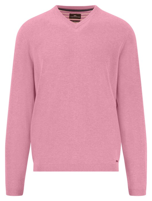 Fynch-Hatton V-Neck Air Cotton Trui Peony
