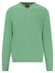 Fynch-Hatton V-Neck Air Cotton Trui Turf Green