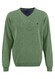 Fynch-Hatton V-Neck Fine Knit Cotton Trui Spring Green