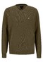 Fynch-Hatton V-Neck Fine Structure Trui Deep Forest