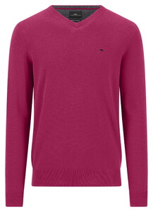 Fynch-Hatton V-Neck Merino Cashmere Pullover Grape