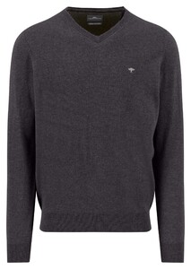 Fynch-Hatton V-Neck Merino Cashmere Trui Charcoal