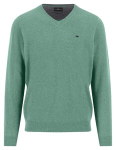 Fynch-Hatton V-Neck Merino Cashmere Trui Fern