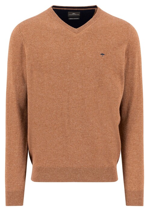 Fynch-Hatton V-Neck Merino Cashmere Trui Hazel