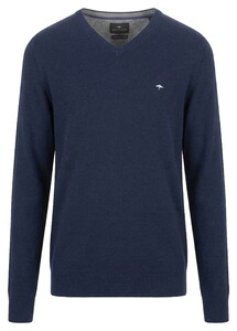 Fynch-Hatton V-Neck Merino Cashmere Trui Ink Blue
