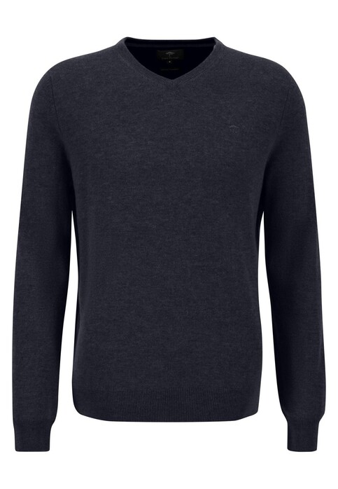 Fynch-Hatton V-Neck Merino Cashmere Trui Navy