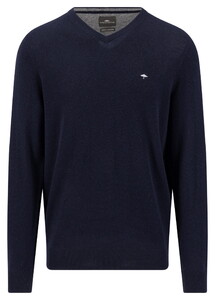 Fynch-Hatton V-Neck Merino Cashmere Trui Navy