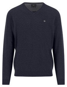 Fynch-Hatton V-Neck Merino Cashmere Trui Navy