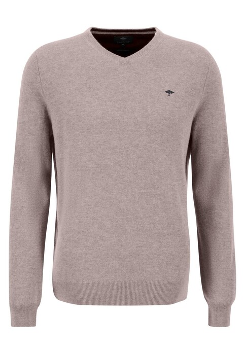 Fynch-Hatton V-Neck Merino Cashmere Trui Pale Berry