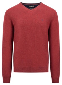 Fynch-Hatton V-Neck Merino Cashmere Trui Ruby Red