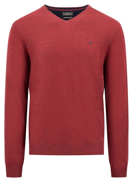 Fynch-Hatton V-Neck Merino Cashmere Trui Ruby Red