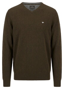 Fynch-Hatton V-Neck Merino Cashmere Trui Soil