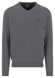Fynch-Hatton V-Neck Merino Cashmere Trui Steel
