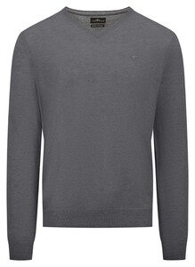 Fynch-Hatton V-Neck Merino Cashmere Trui Steel