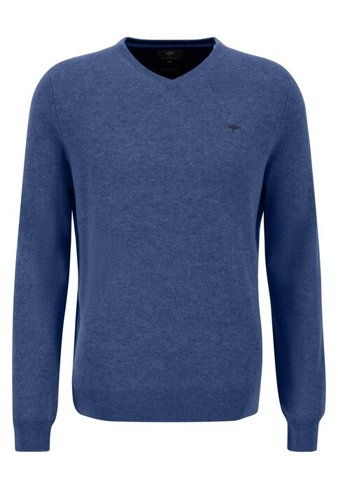 Fynch-Hatton V-Neck Merino Cashmere Trui Wave
