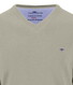 Fynch-Hatton V-Neck Solid Color Superfine 3-Ply Cotton Pullover Clay