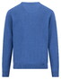Fynch-Hatton V-Neck Solid Color Superfine 3-Ply Cotton Pullover Ink Blue