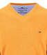 Fynch-Hatton V-Neck Solid Color Superfine 3-Ply Cotton Pullover Sienna