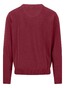 Fynch-Hatton V-Neck Solid Color Superfine 3-Ply Cotton Trui Brick