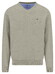 Fynch-Hatton V-Neck Solid Color Superfine 3-Ply Cotton Trui Clay