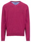 Fynch-Hatton V-Neck Solid Color Superfine 3-Ply Cotton Trui Grape