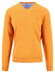 Fynch-Hatton V-Neck Solid Color Superfine 3-Ply Cotton Trui Sienna