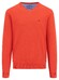 Fynch-Hatton V-Neck Uni Color Superfine Cotton Knit Trui Poppy Red
