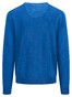 Fynch-Hatton V-Neck Uni Color Superfine Cotton Knit Trui Strong Blue