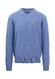 Fynch-Hatton V-Neck Uni Superfine Cotton Trui Crystal Blue