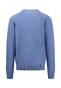 Fynch-Hatton V-Neck Uni Superfine Cotton Trui Crystal Blue