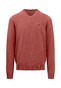 Fynch-Hatton V-Neck Uni Superfine Cotton Trui Orient Red