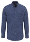 Fynch-Hatton V Shape Structure Pattern Overhemd Navy