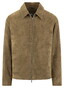Fynch-Hatton Velours Full Zip Turndown Collar Jack Donker Khaki