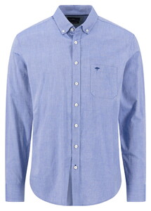 Fynch-Hatton Washed Oxford Button-Down Shirt Cobalt