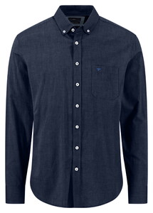 Fynch-Hatton Washed Oxford Button-Down Shirt Ink Blue