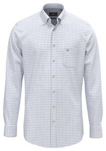 Fynch-Hatton Washed Oxford Check Button-Down Overhemd New Breeze