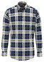 Fynch-Hatton Washed Oxford Check Overhemd Dark Leaf