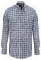Fynch-Hatton Washed Oxford Check Overhemd Fern-Navy