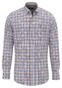 Fynch-Hatton Washed Oxford Check Overhemd Peach-Navy